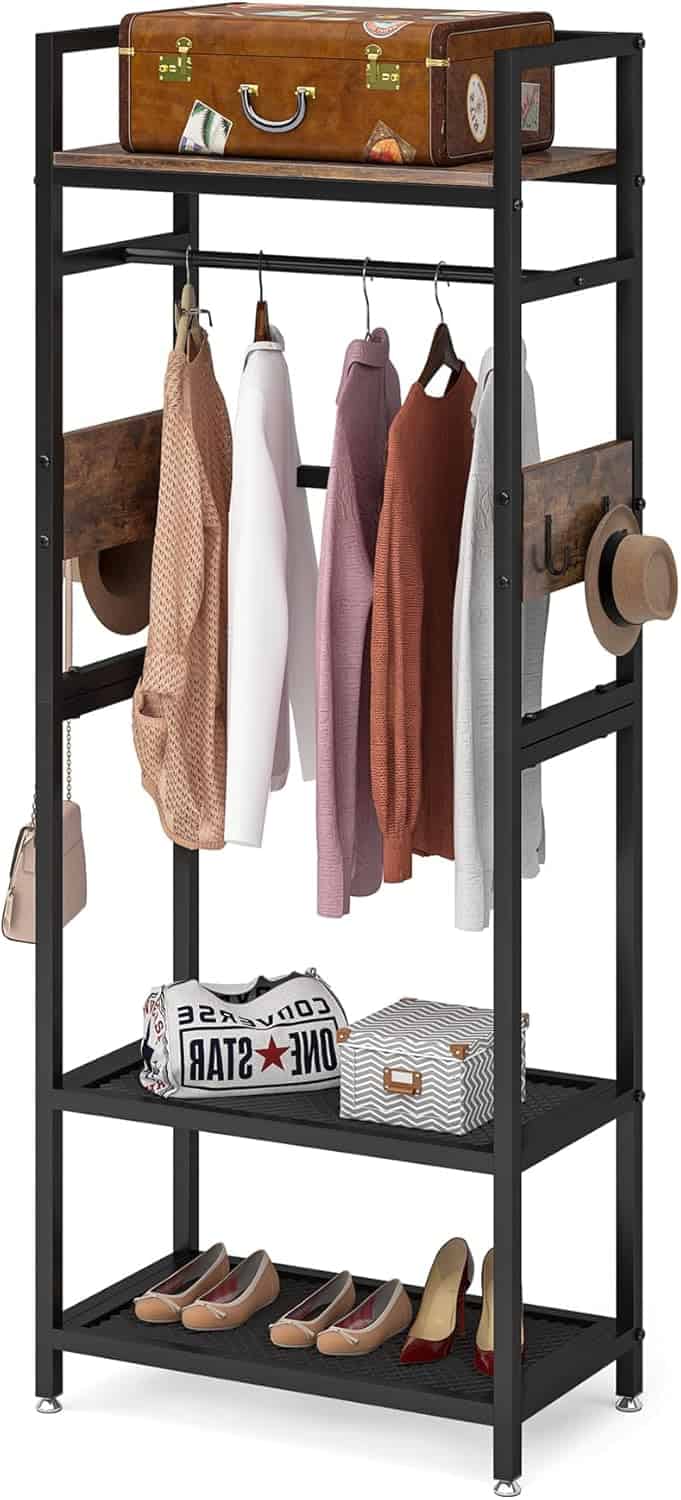 Tribesigns Clothes Garment Rack, 69-inch Tall Freestanding Clothes 