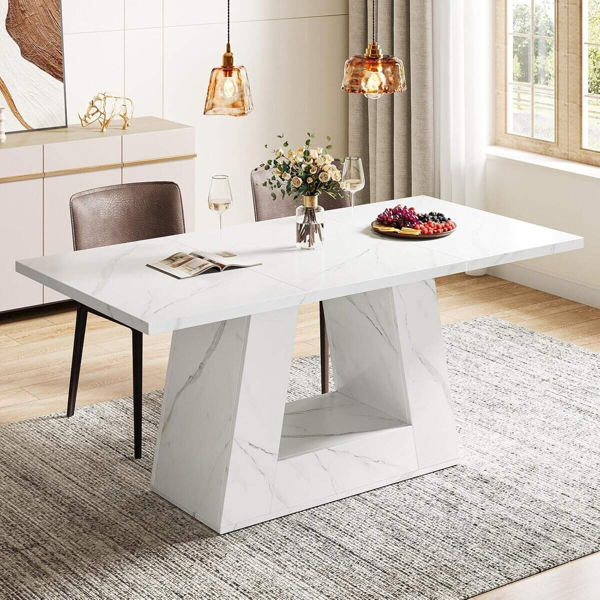 Tribesigns Dining Table for 4 to 6 People