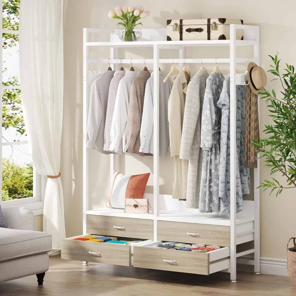 Tribesigns Freestanding Closet Organizer for Clothes