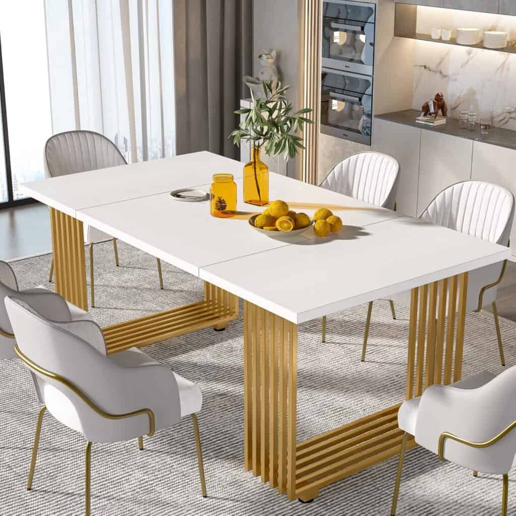 Tribesigns Modern Dining Table for 6-8 People