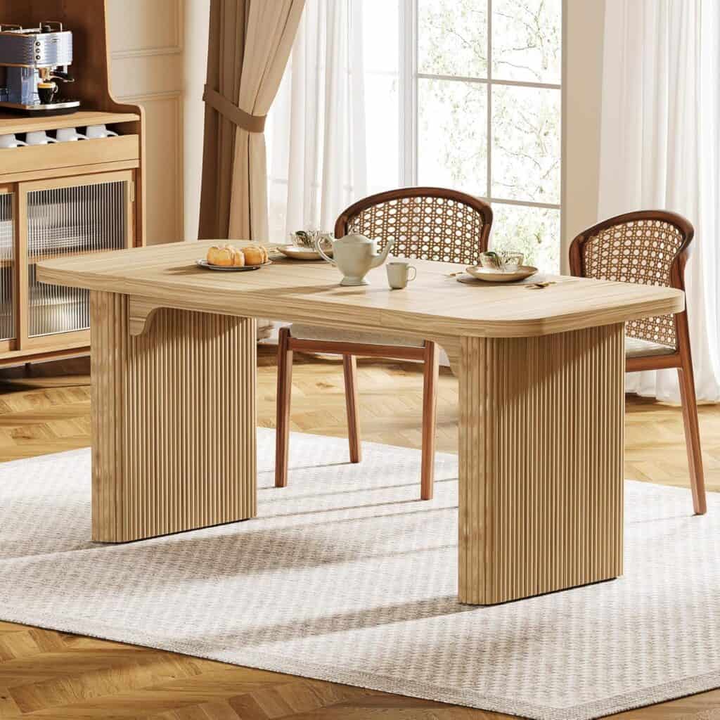 Tribesigns Modern Dining Table for 6 People