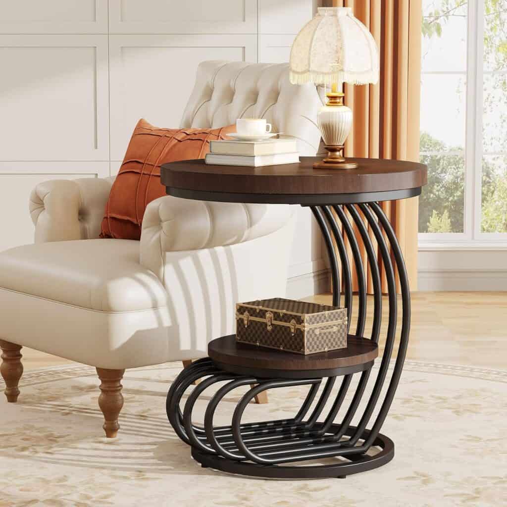 Tribesigns Round End Side Table