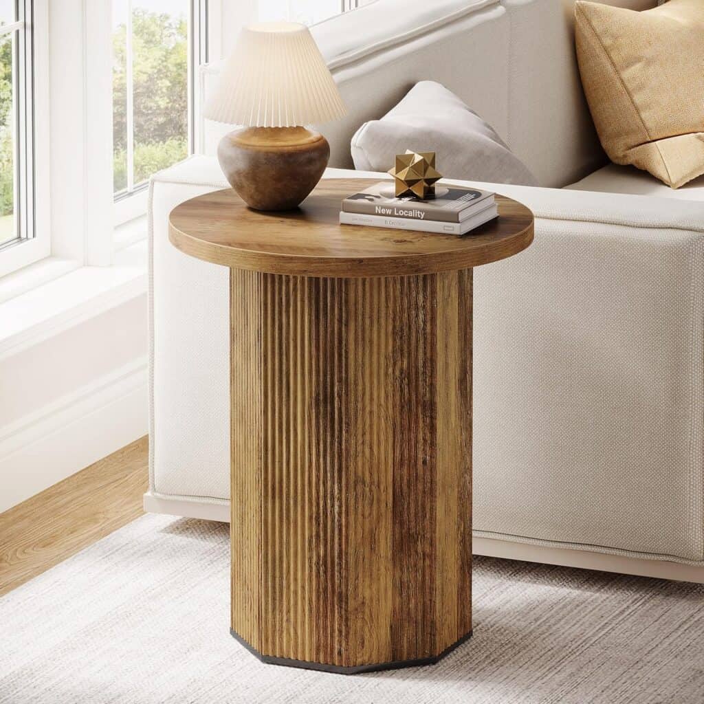 Tribesigns Round End Table