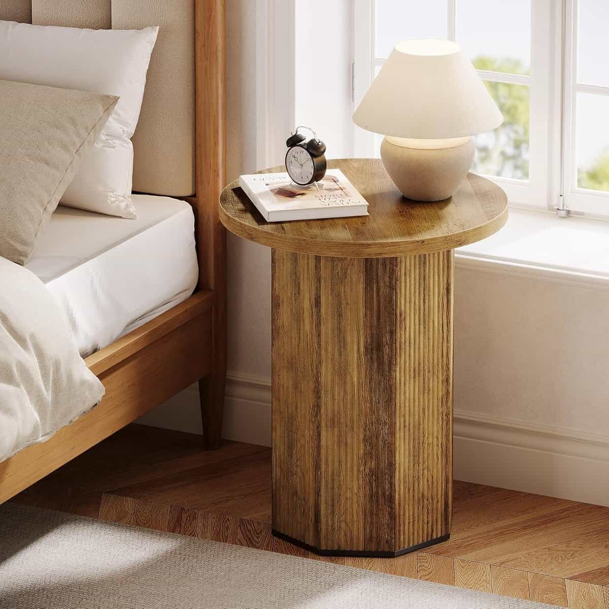 Tribesigns Round End Table