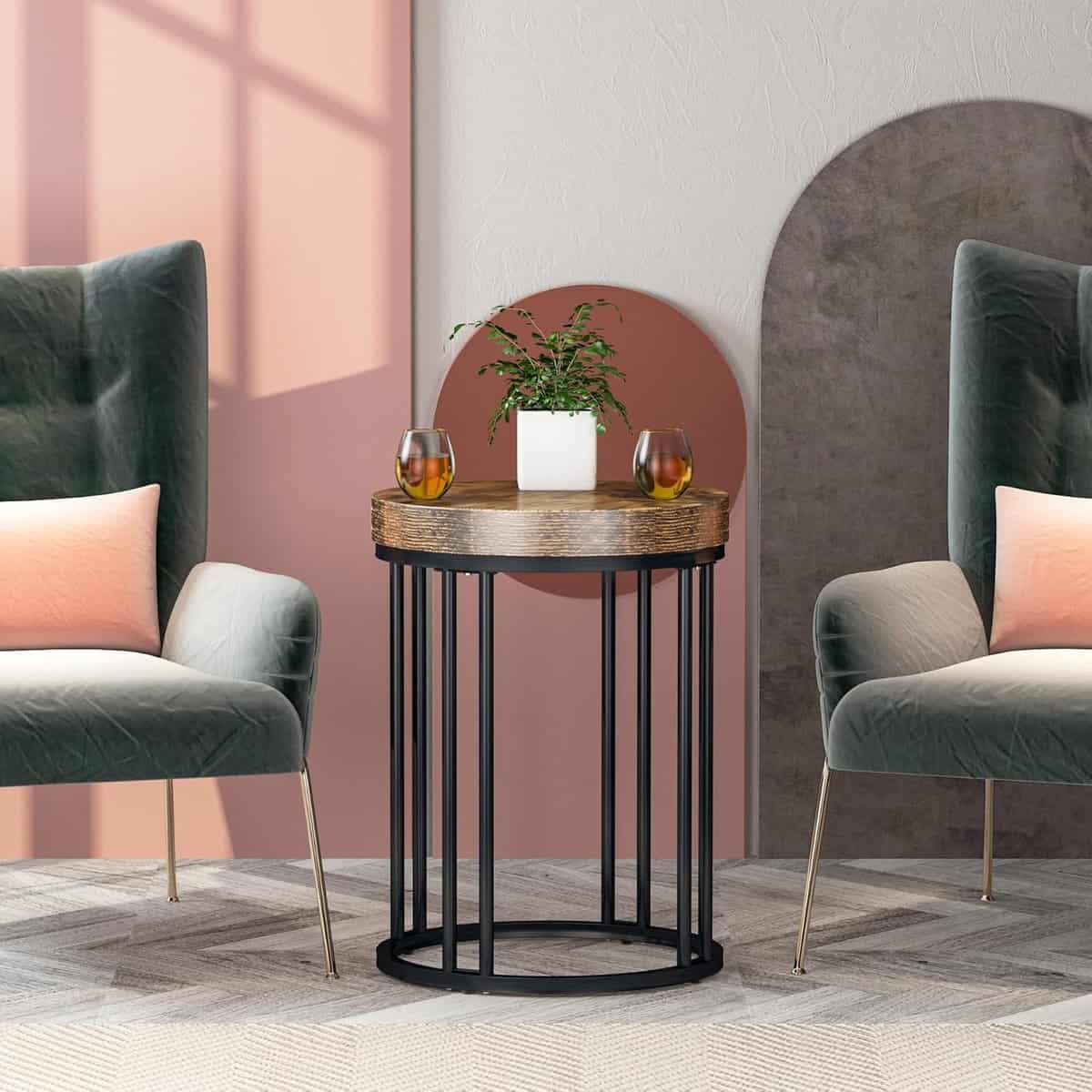 Tribesigns Round End Table