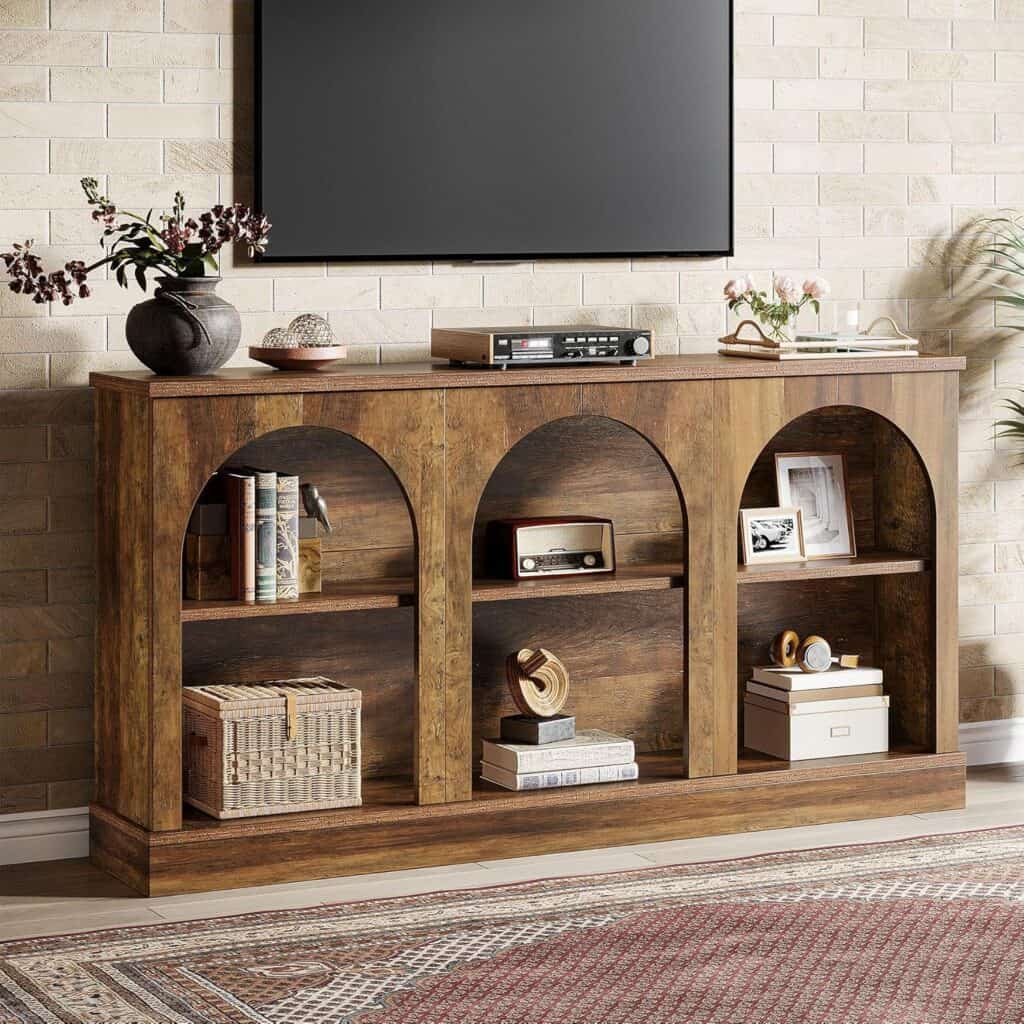 Tribesigns Rustic Brown TV Console Stand