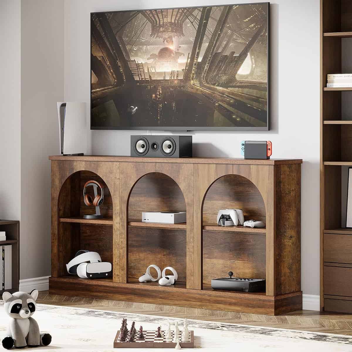 Tribesigns Rustic Brown TV Console Stand