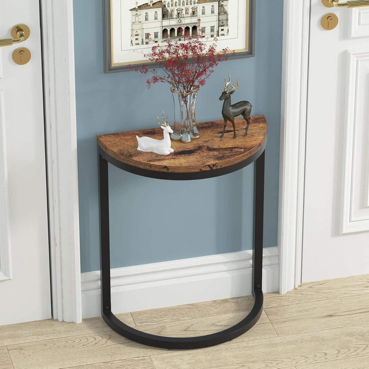 Tribesigns Semi Circle End Table