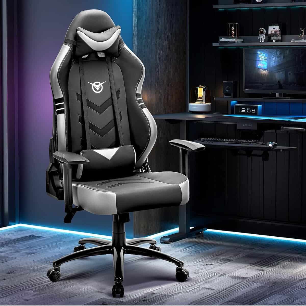 COLAMY Big and Tall Gaming Chair – Grey 