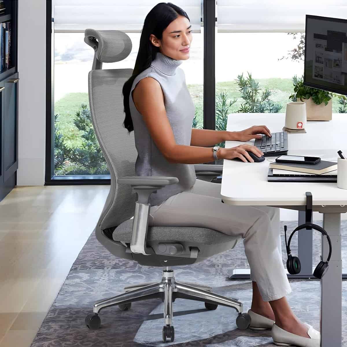COLAMY Ergonomic Mesh Office Chair-Dark Grey