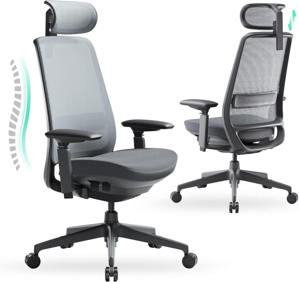 COLAMY Ergonomic Office Chair-Black Grey