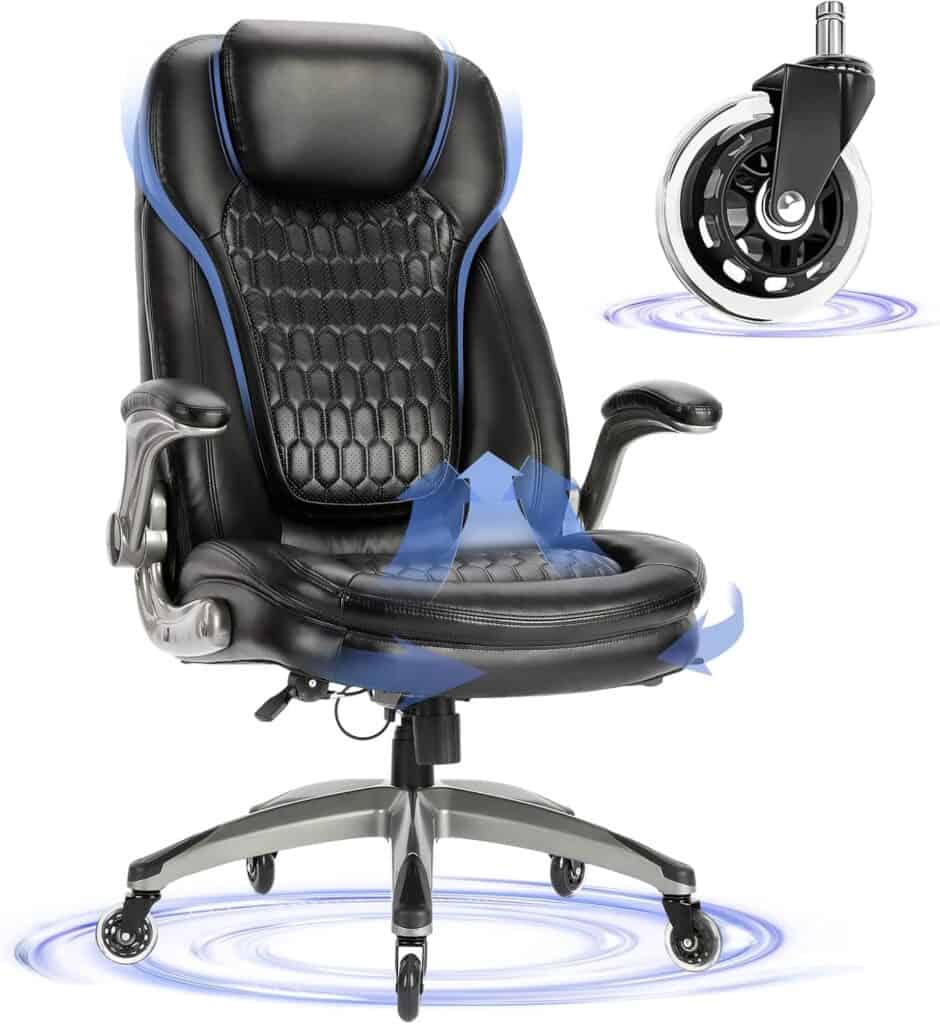COLAMY Executive High Back Office Chair-Black