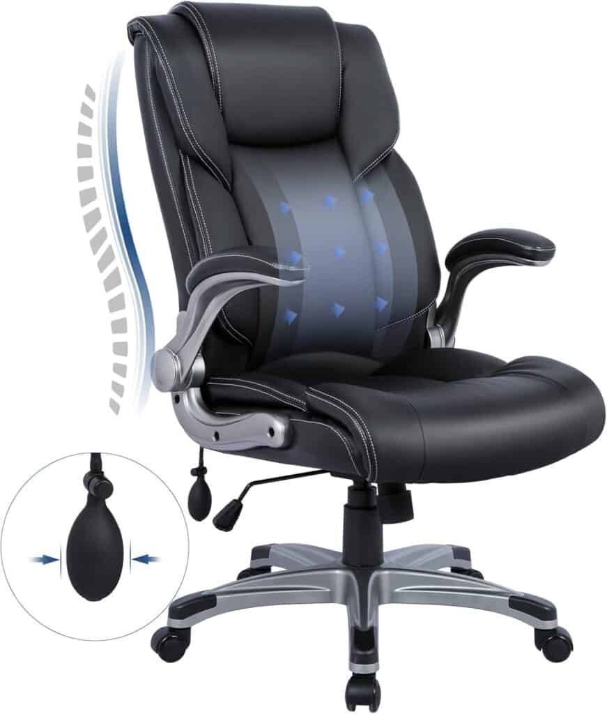 COLAMY High Back Executive Office Chair Black