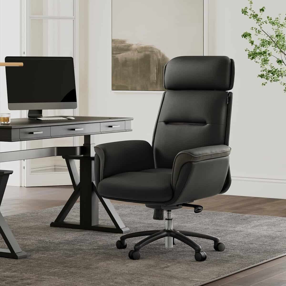 EUREKA ERGONOMIC Black Executive Office Chair