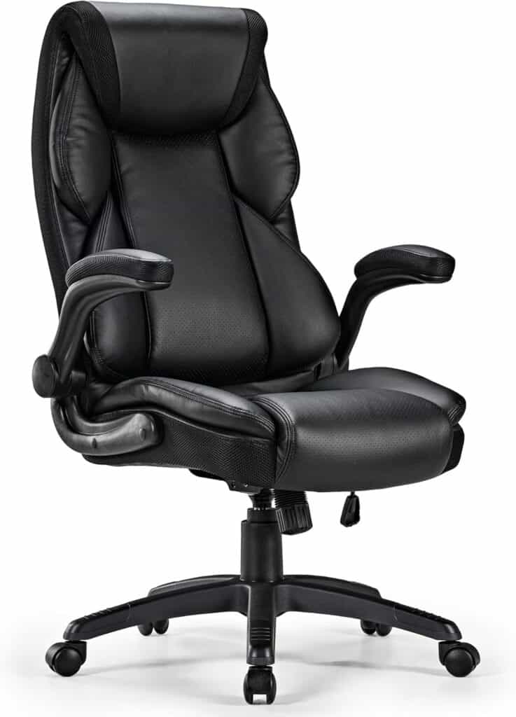 EUREKA ERGONOMIC Black PU Leather Executive Office Chair