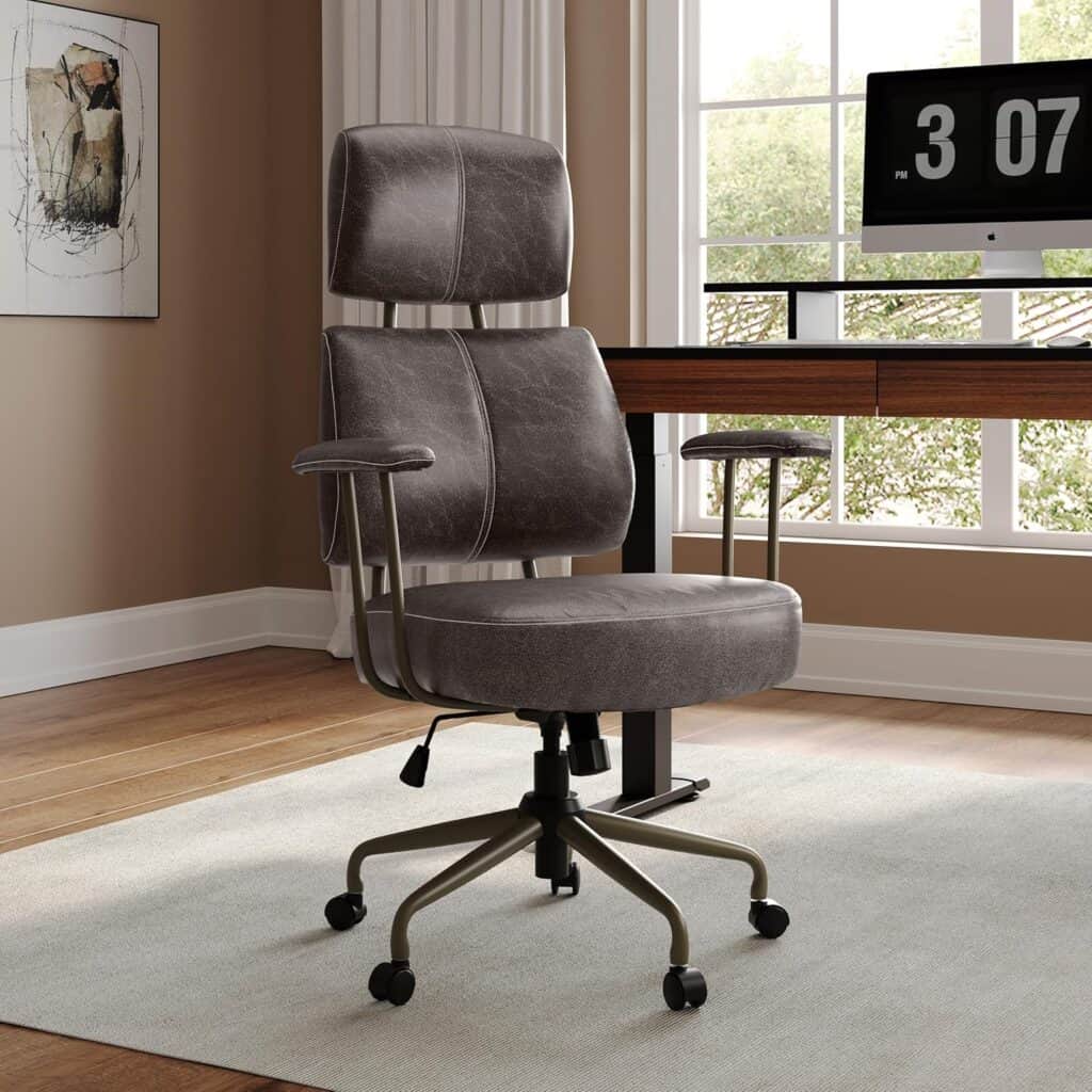 EUREKA ERGONOMIC Grey Mid Century Modern Office Chair