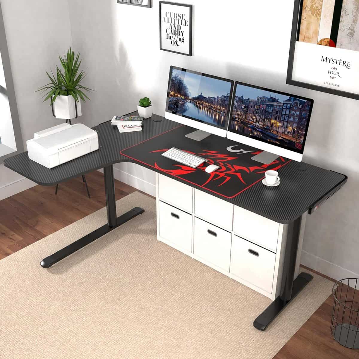 EUREKA ERGONOMIC L Shaped Gaming Desk 60 InchEUREKA ERGONOMIC L Shaped Gaming Desk 60 Inch