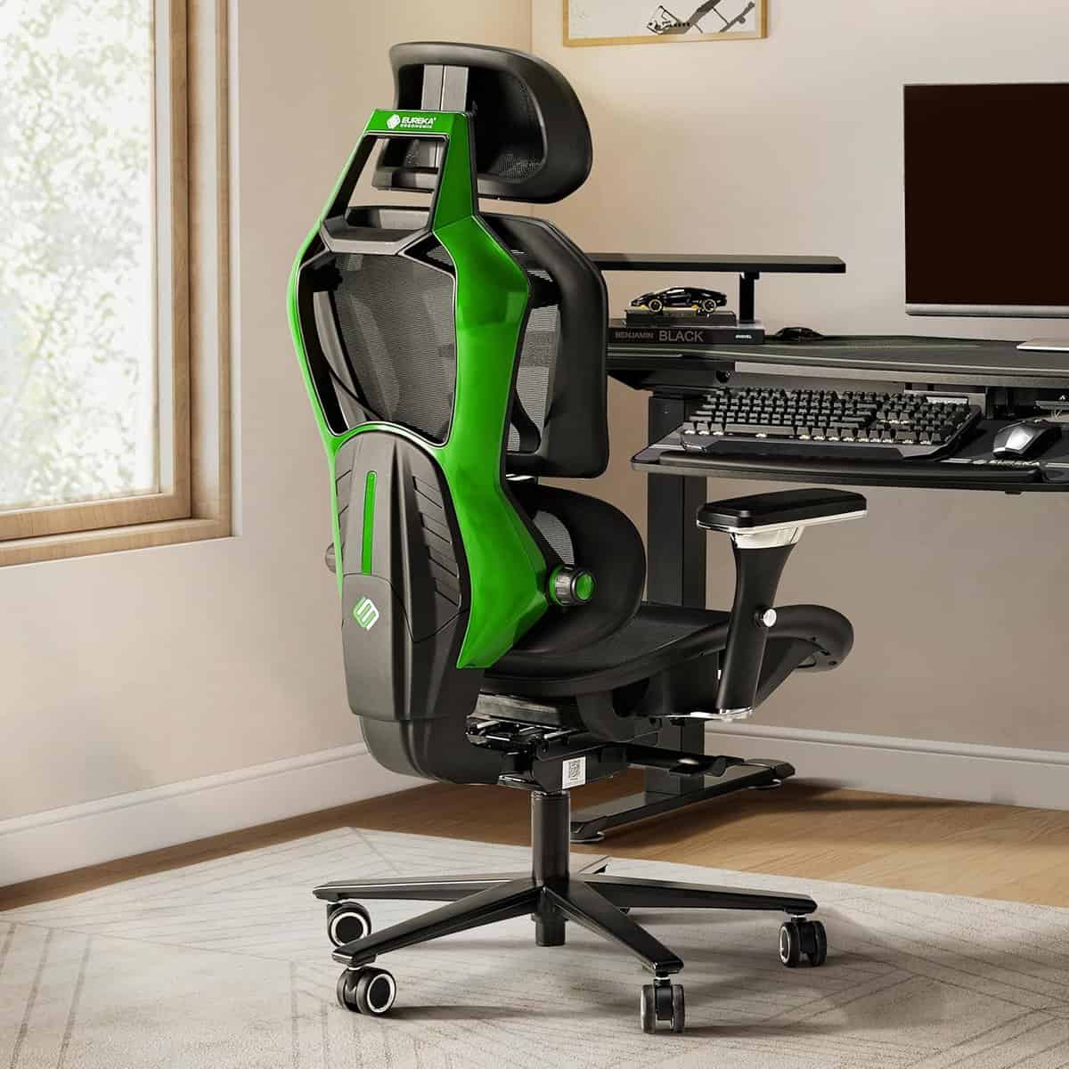EUREKA ERGONOMIC Typhon Gaming Chair-Green