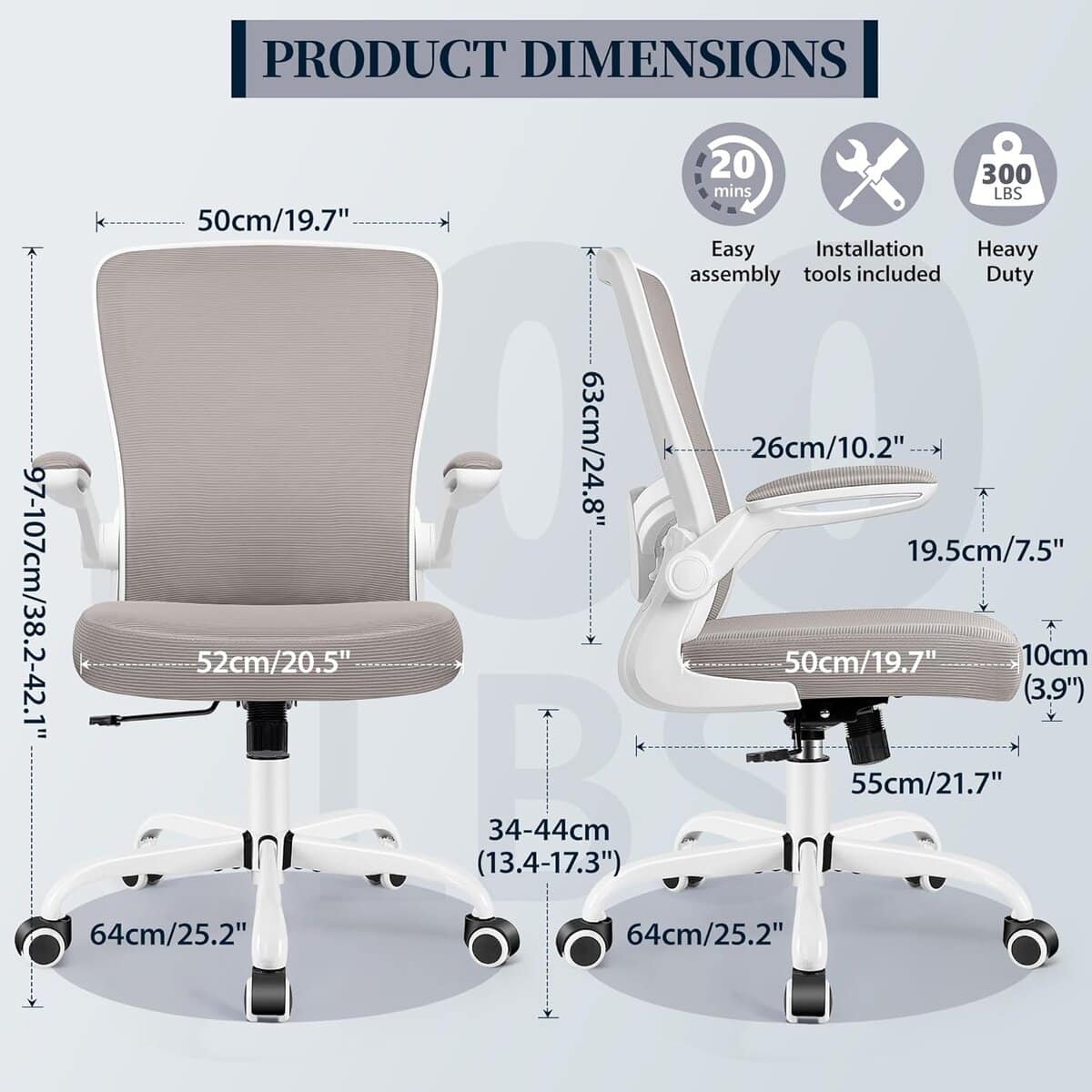 FelixKing FK918 Ergonomic Office Chair-Grey