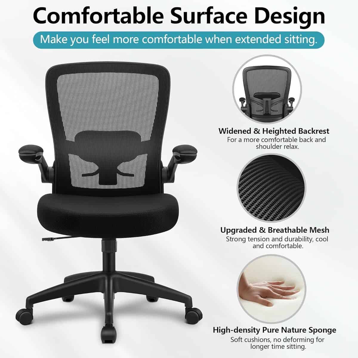 FelixKing Office Chair Ergonomic Desk Chair-Black