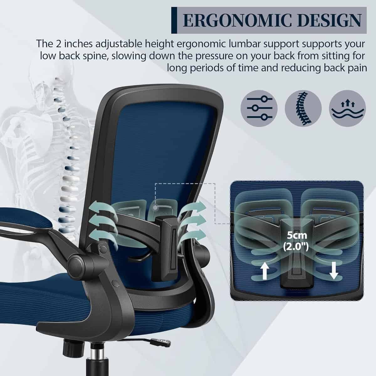 FelixKing Office Chair Ergonomic Desk Chair -Navy