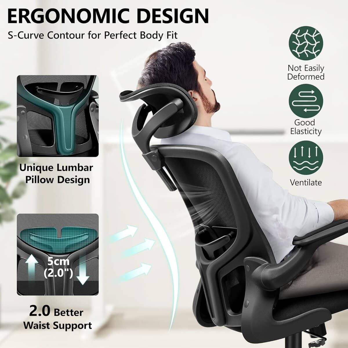 FelixKing Office Chair Ergonomic Desk Chair with Headrest