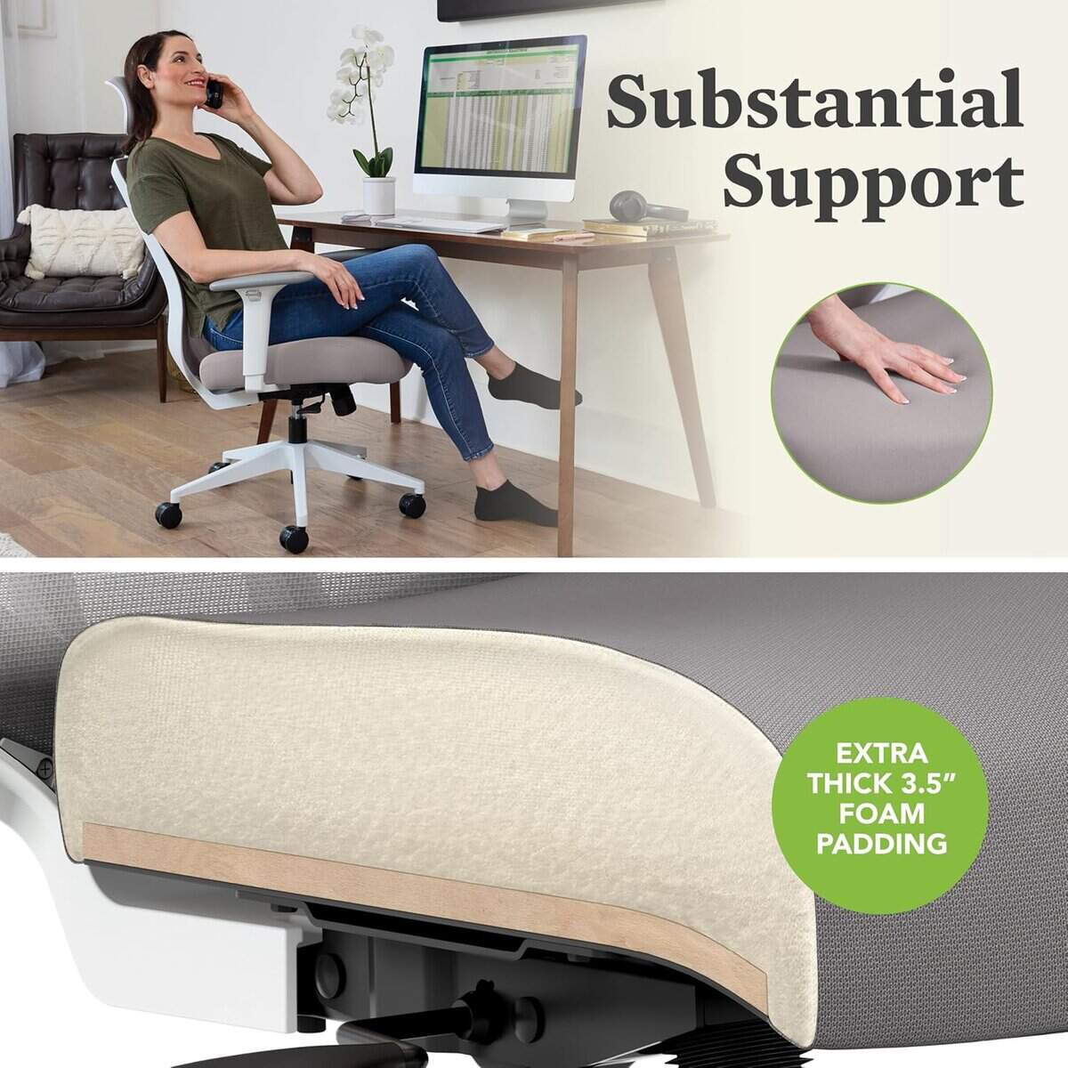 HON Altern Ergonomic Office Chair with Headrest-Pear