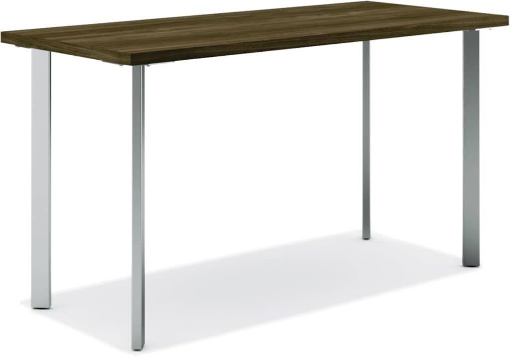 HON Coze Home Office Desk-Walnut - Silver
