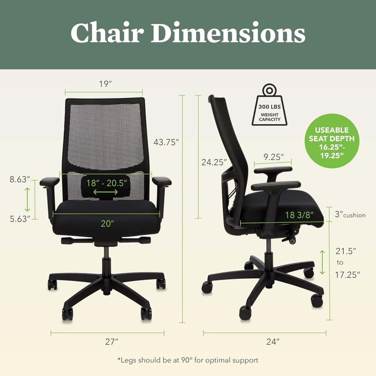 HON Ignition 2.0 Ergonomic Office Chair - Basalt