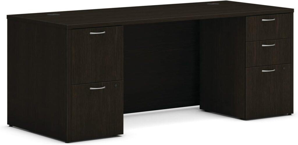 HON MOD Executive Office Desk-Java Oak