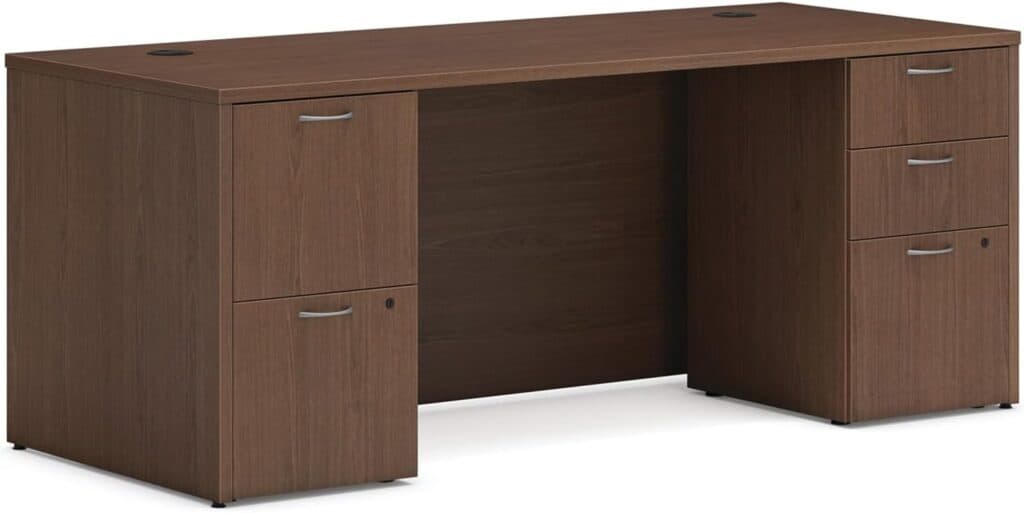 HON MOD Executive Office Desk-Walnut