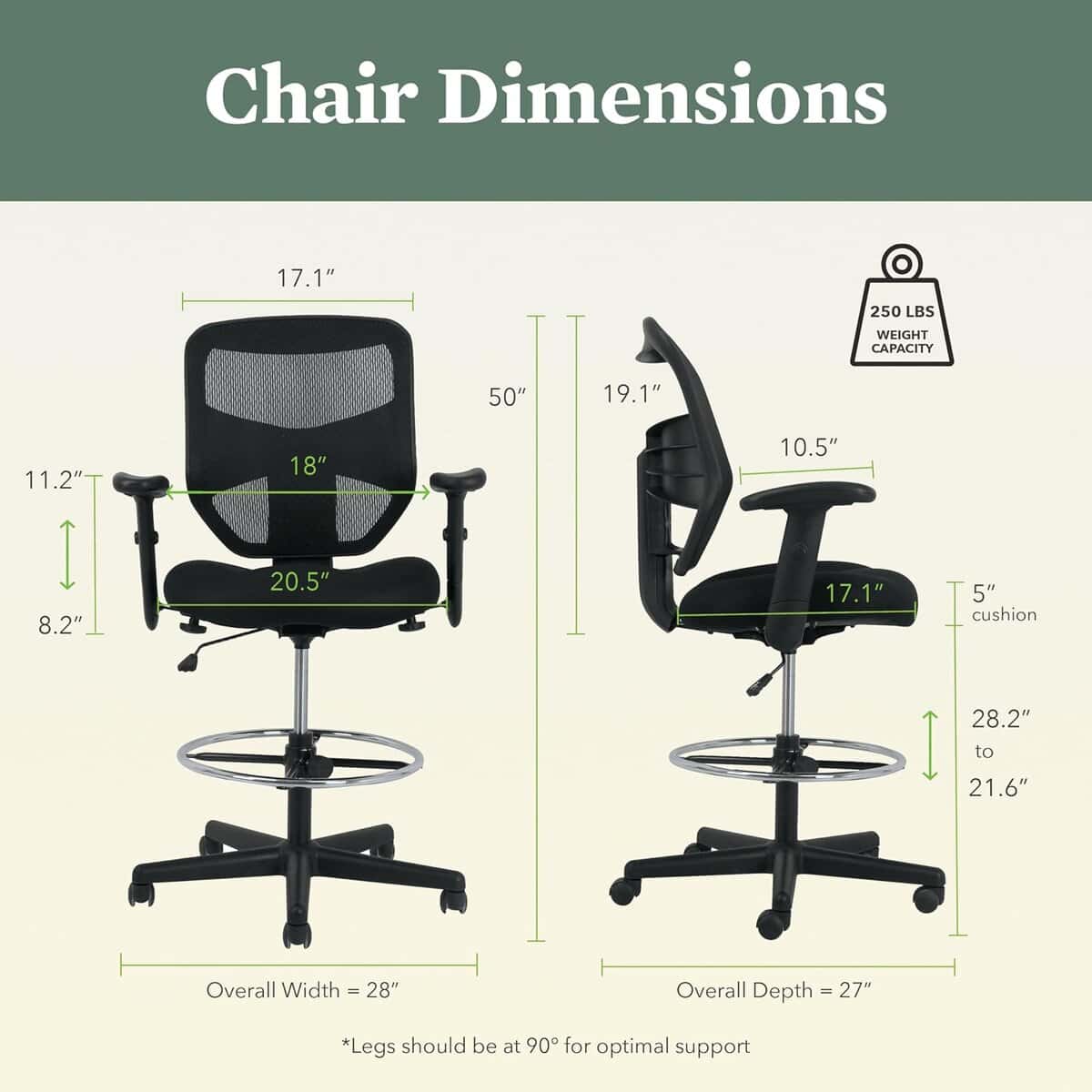 HON Prominent Mesh Ergonomic Standing Office Chair