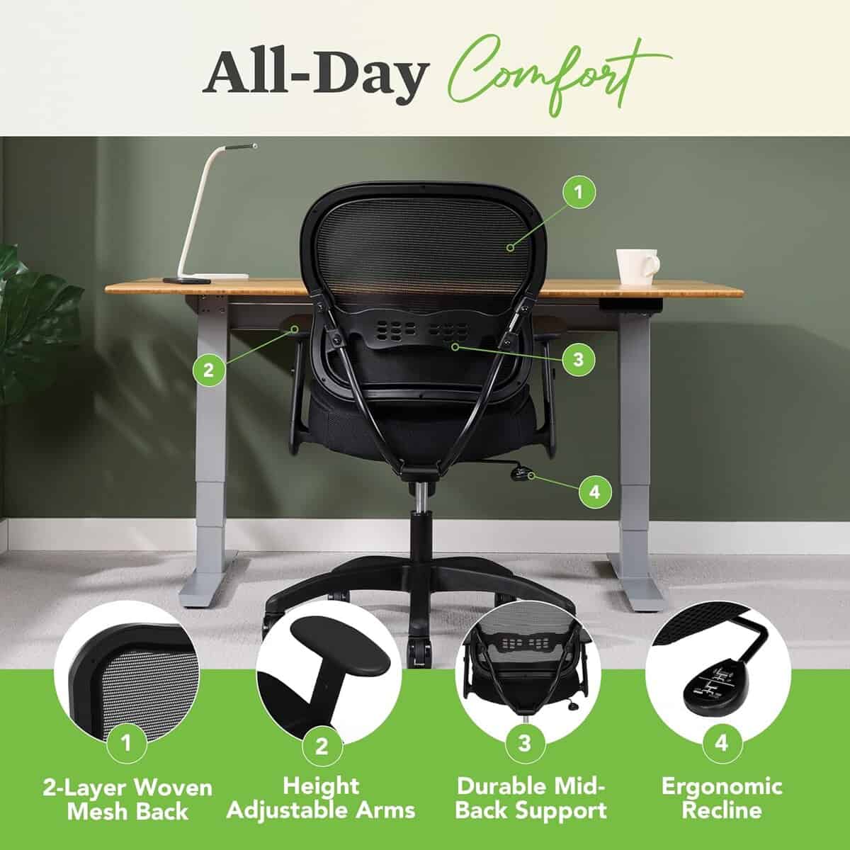 HON Wave High Back Ergonomic Office Chair-Black