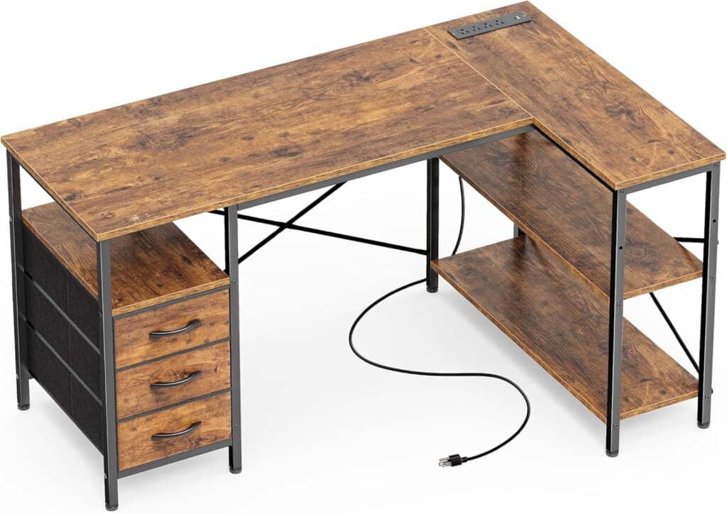 Huuger 47-Inch L Shaped Office Desk
