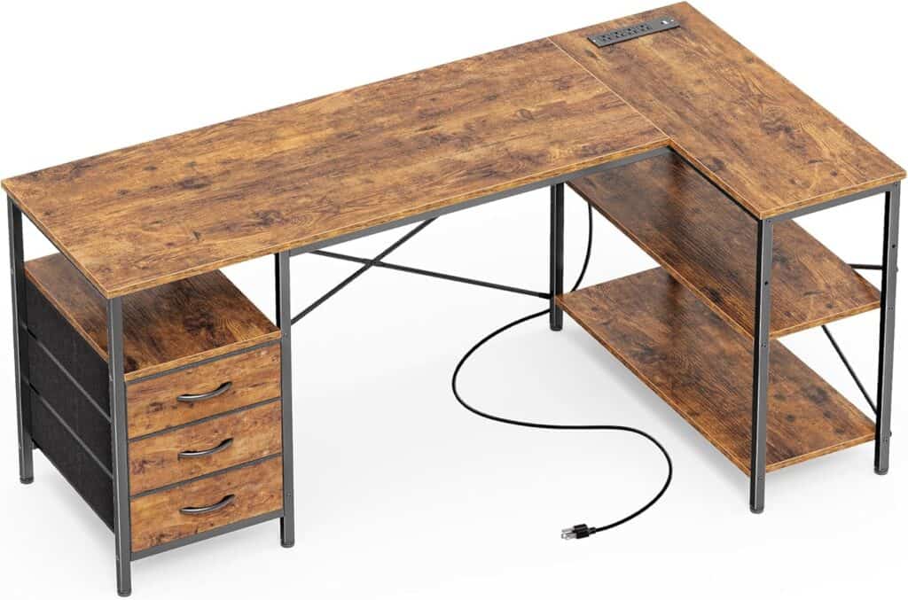 Huuger 55-Inch L Shaped Office Desk