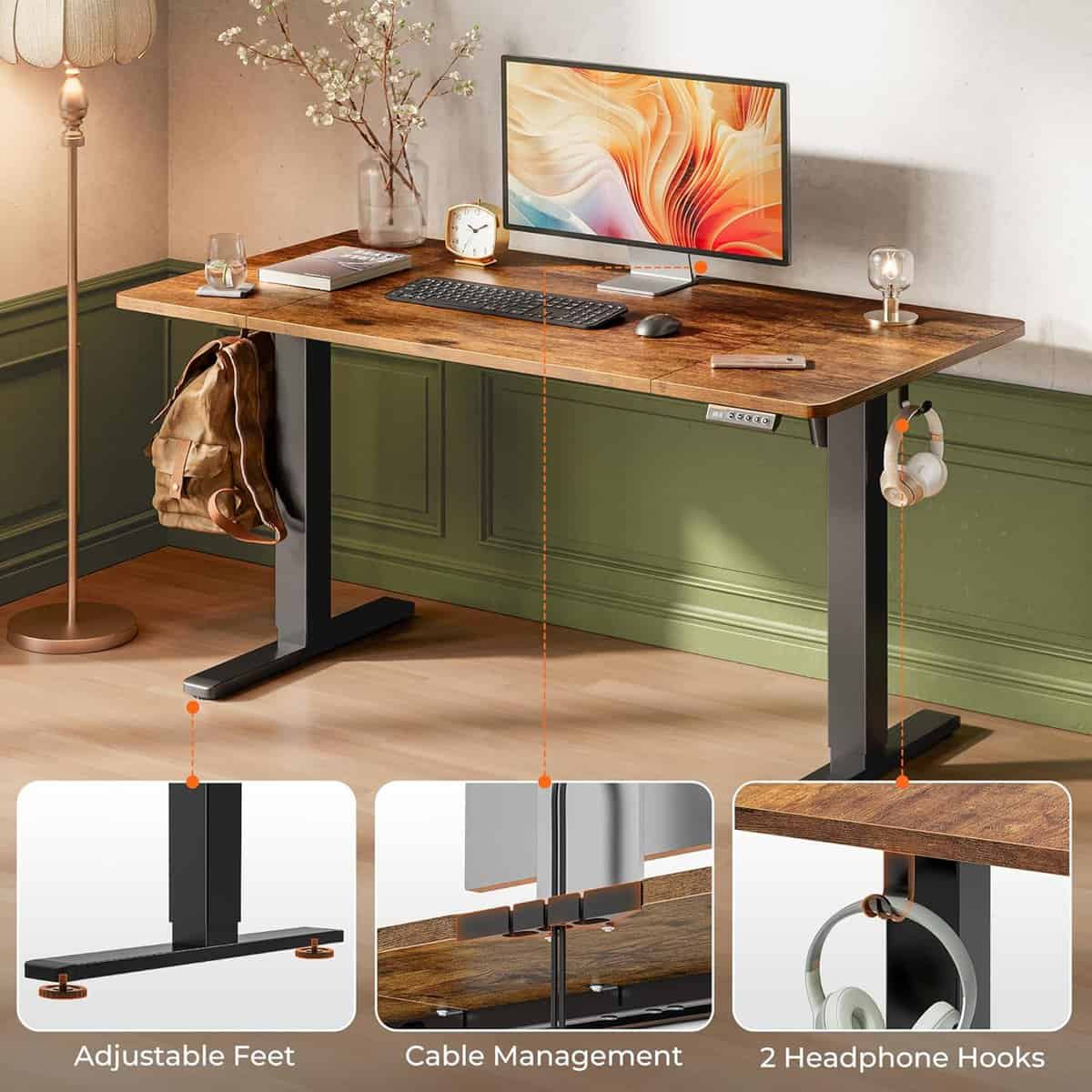 Huuger 55 x 28 Large Electric Standing Desk