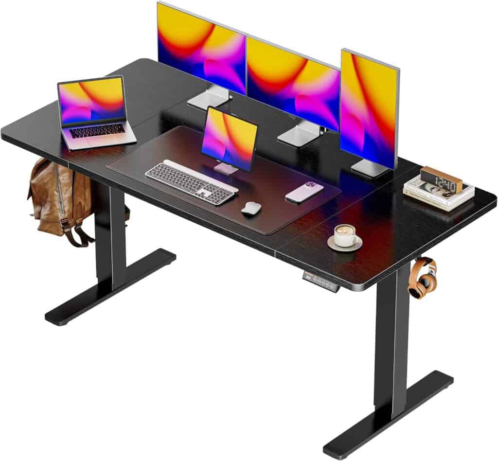 Huuger 55 x 28 Large Electric Standing Desk-Black