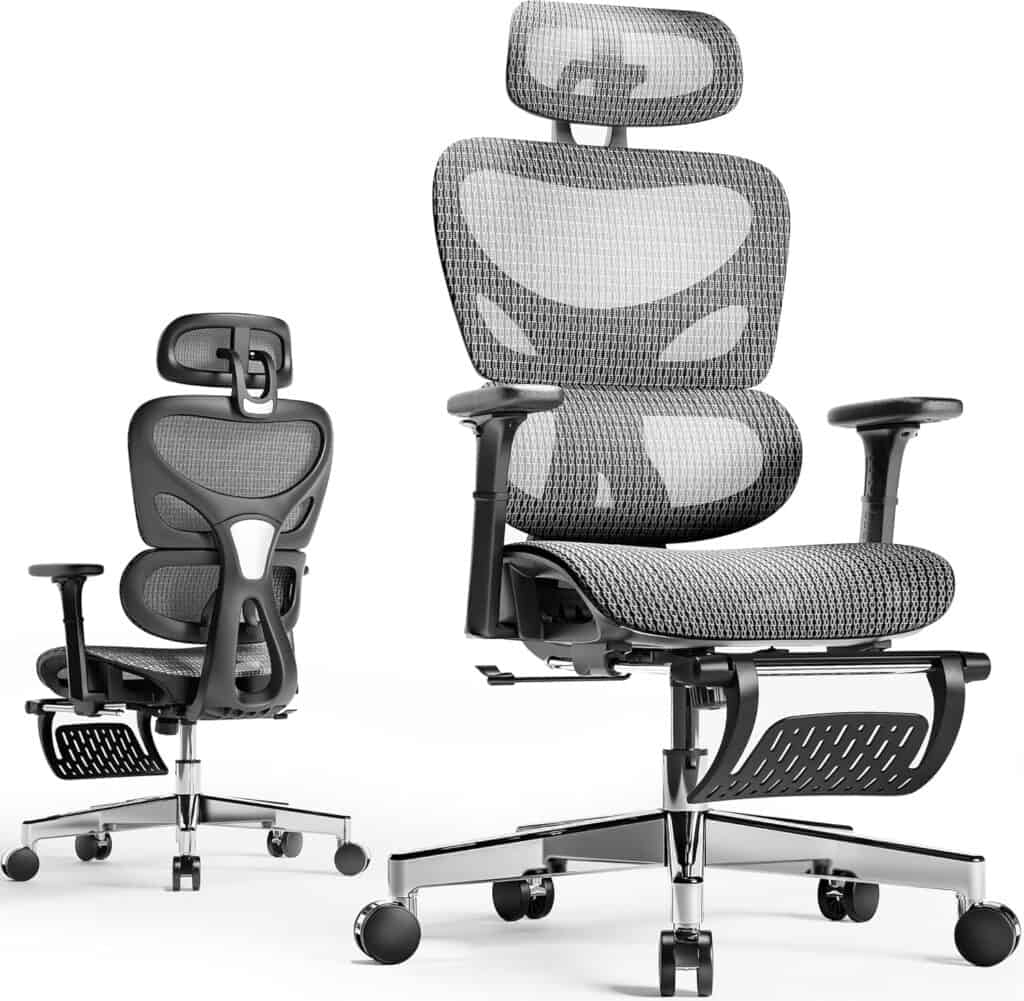 Huuger Mesh Office Chair with Footrest