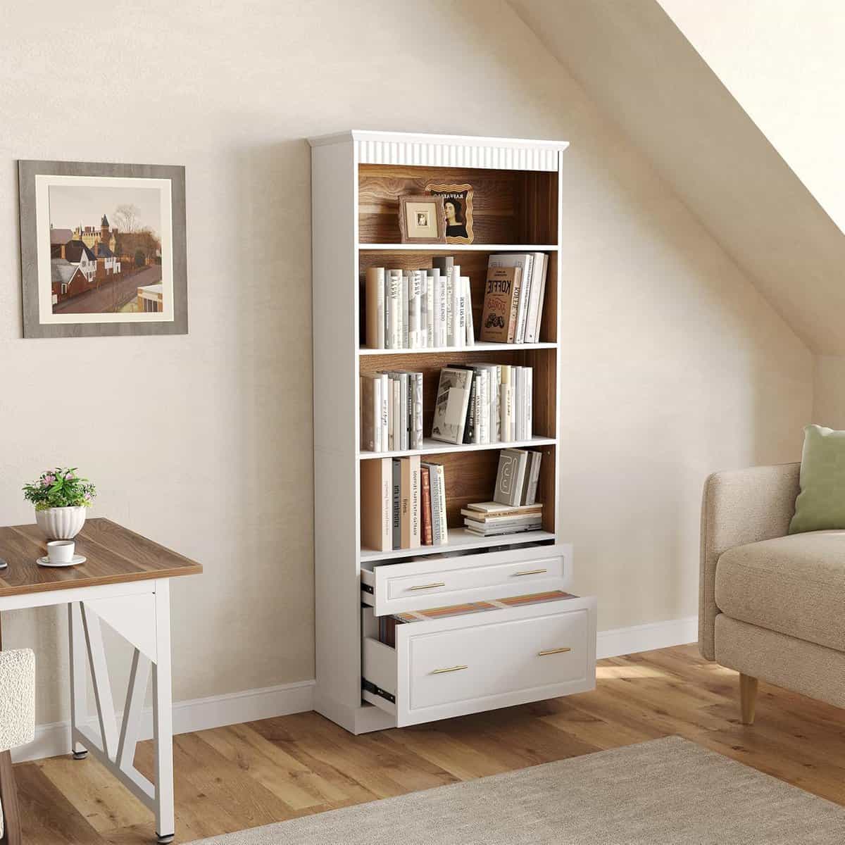LITTLE TREE 72" Tall Black Bookcase