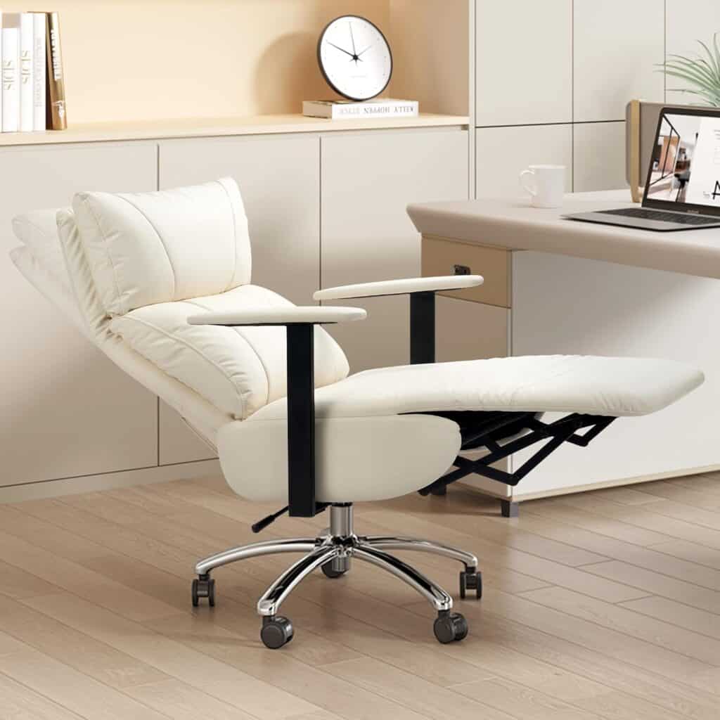 OKUP Oversized Reclining Office Chair-Cream