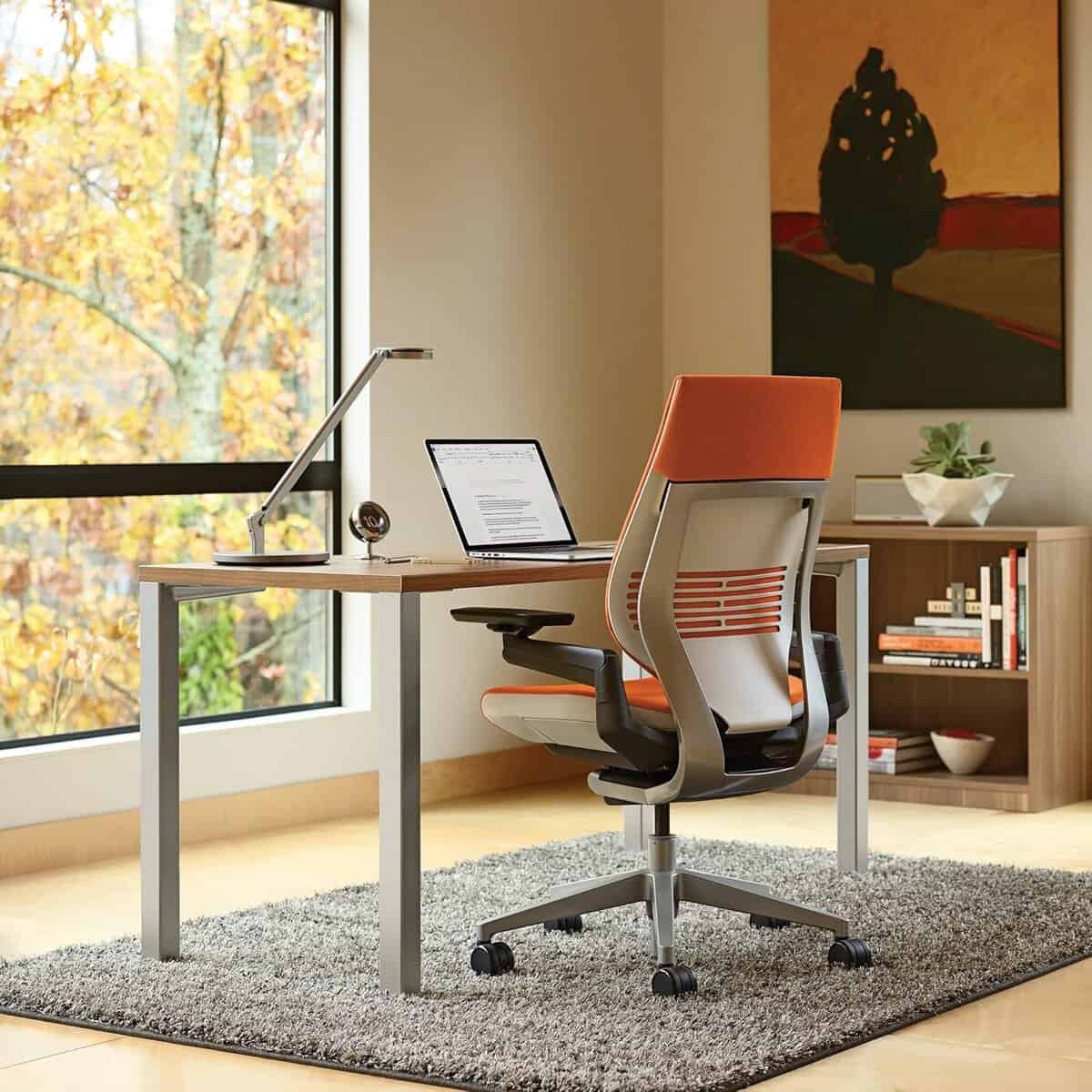 Steelcase Gesture Office Chair in Tangerine Fabric 