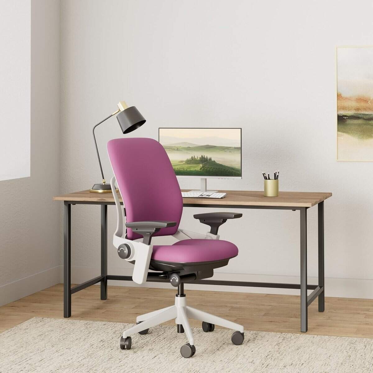 Steelcase Leap Office Chair V2-Purple Fabric