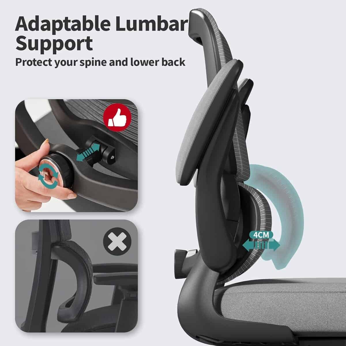 TRALT Ergonomic Office Chair-Dark Gray