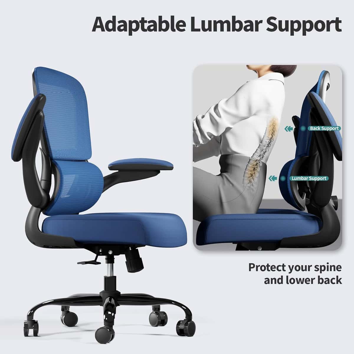 TRALT Ergonomic Office Chair-Deep Blue