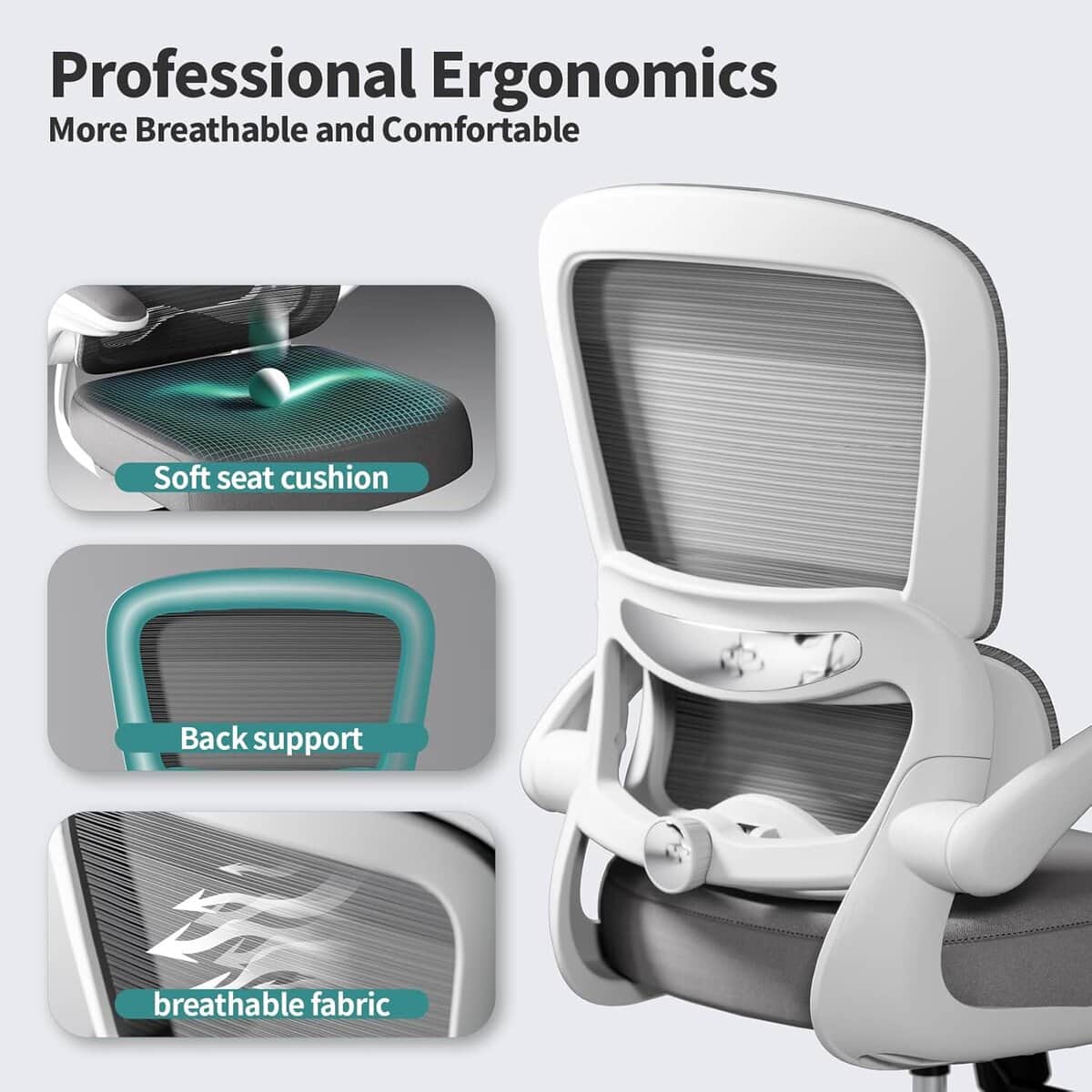 TRALT Ergonomic Office Chair - White