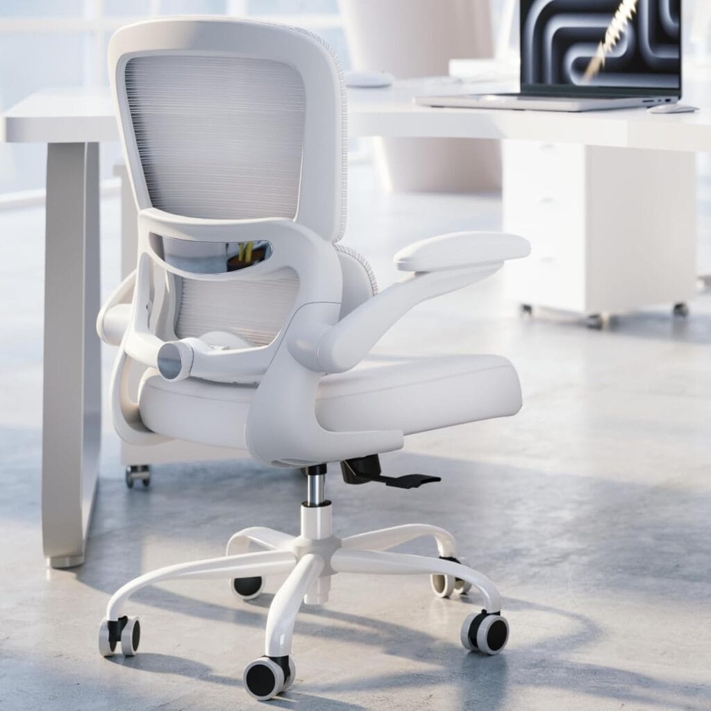 TRALT Ergonomic Office Chair-White White