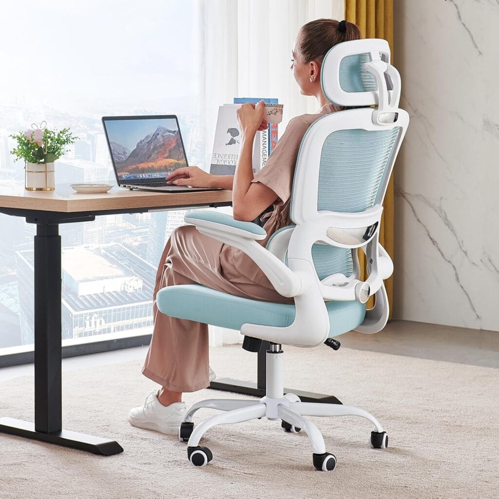 TRALT Office Chair Ergonomic Desk Chair-Blue