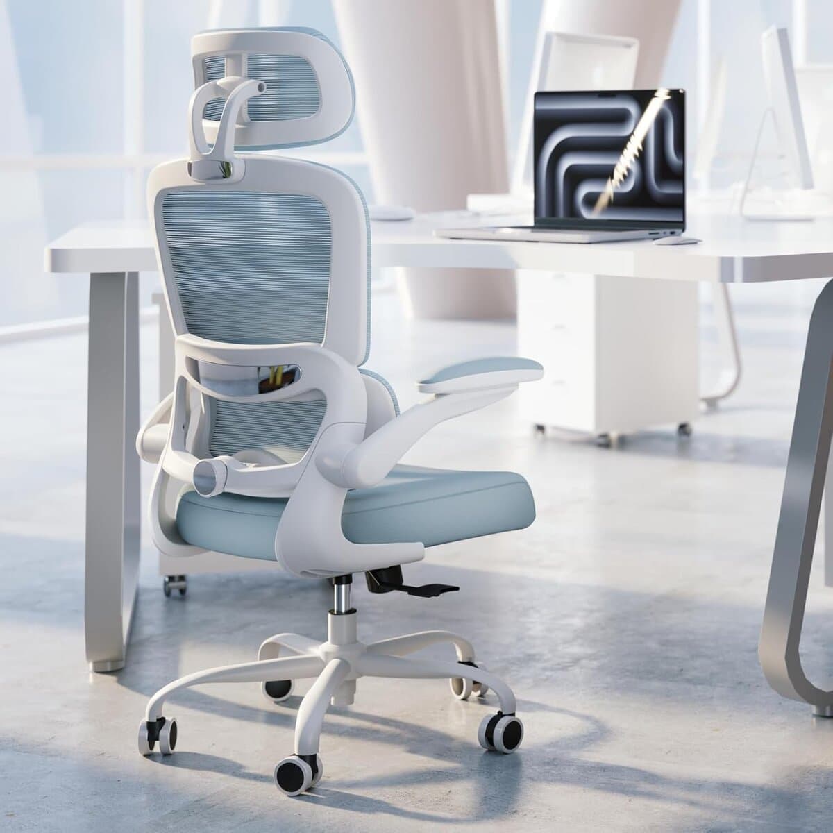 TRALT Office Chair Ergonomic Desk Chair-Blue