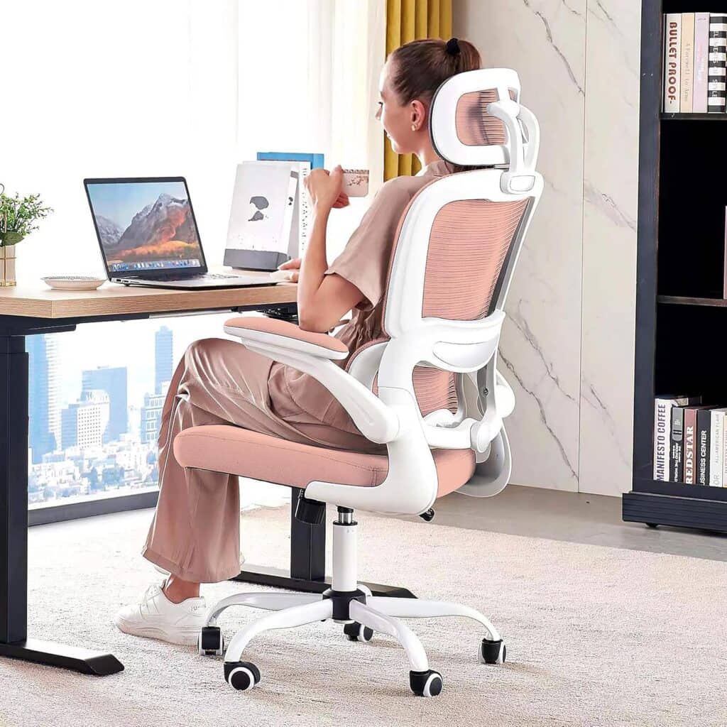 TRALT Office Chair Ergonomic Desk Chair-Pink