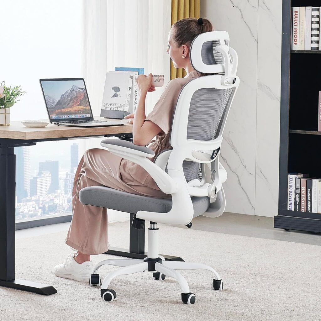 TRALT Office Chair Ergonomic Desk Chair-White